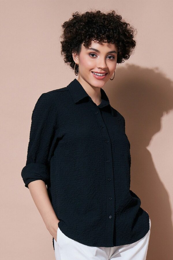 SASSAFRAS BASICS Self Designed Casual Shirt