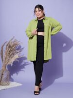 SASSAFRAS Curve Comfort Fit Casual Georgette Shirt