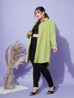 SASSAFRAS Curve Comfort Fit Casual Georgette Shirt - Image 4