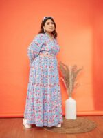 SASSAFRAS Curve Women Floral Printed Crepe Dress - Image 3