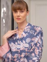 SASSAFRAS alt-laze Floral Printed Notched Collar Shirt With Palazzo - Image 2