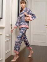 SASSAFRAS alt-laze Floral Printed Notched Collar Shirt With Palazzo - Image 5