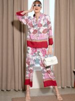 SASSAFRAS alt-laze Floral Printed Shirt Collar Shirt With Palazzo - Image 6