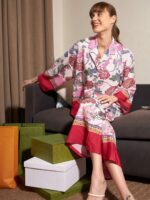 SASSAFRAS alt-laze Floral Printed Shirt Collar Shirt With Palazzo - Image 7