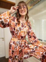 SASSAFRAS alt-laze Printed Top With Lounge Pants & Belted Robe - Image 7