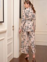 SASSAFRAS alt-laze Striped Notched Collar Coat With Palazzo - Image 6