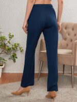 SASSAFRAS worklyf Women Flared High-Rise Easy Wash Trousers - Image 3