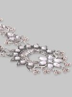 Samridhi DC Silver-Plated Stone-Studded & Beaded Jewellery Set - Image 4