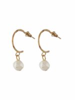 Shining Diva Fashion Set Of 9 Gold-Plated Contemporary Hoop Studs Earrings - Image 10
