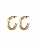 Shining Diva Fashion Set Of 9 Gold-Plated Contemporary Hoop Studs Earrings - Image 9