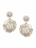 Unwind by Yellow Chimes White Contemporary Drop Earrings - Image 3