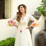 White Flower Patch Dress - Image 5