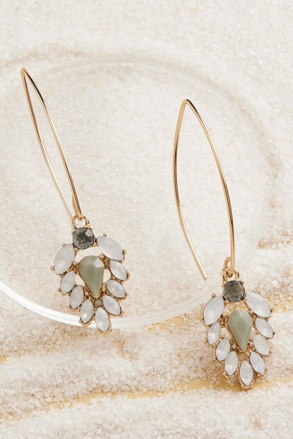 Zaveri Pearls Gold-Plated Contemporary Drop Earrings