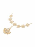 Zaveri Pearls Gold-Plated White Kundan-Studded & Pearl Beaded Maatha Patti - Image 3