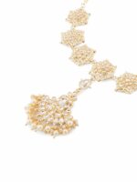 Zaveri Pearls Gold-Plated White Kundan-Studded & Pearl Beaded Maatha Patti - Image 5