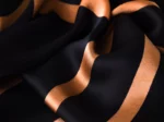 Premium Black & Bronze Silk Long Hijab - Image 3