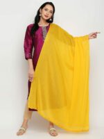 Dupatta Bazaar Women Yellow Cotton Dupatta