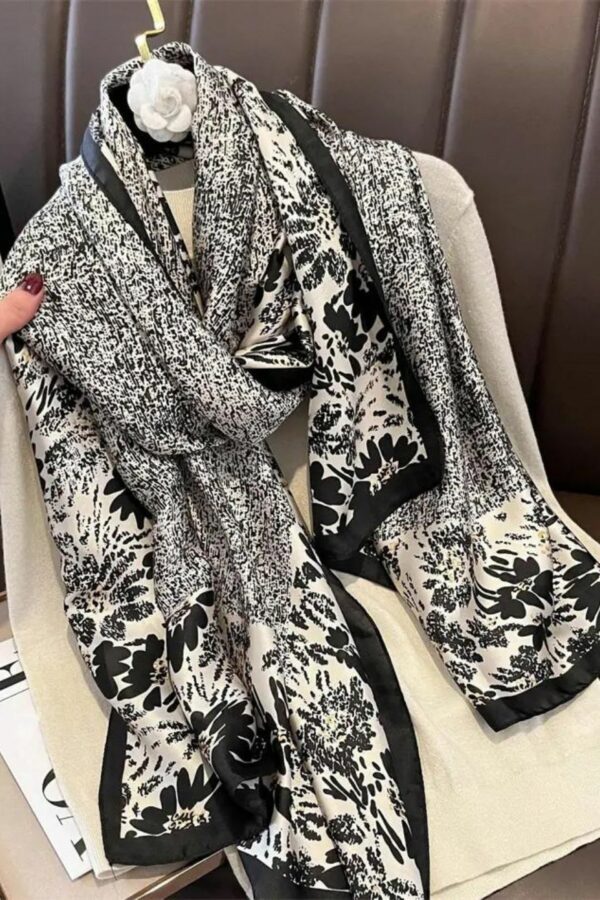 LV Print Luxury Silk Scarf - Absolutely Desi