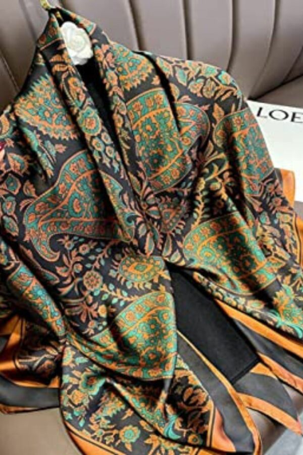 LV Print Luxury Silk Scarf - Absolutely Desi