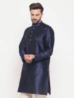 Men's Navy Blue Kurta - Image 2