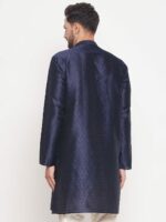 Men's Navy Blue Kurta - Image 3