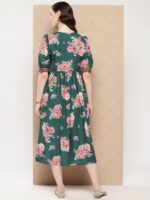 Ahalyaa Women Floral Printed Empire Ethnic Dress - Image 4