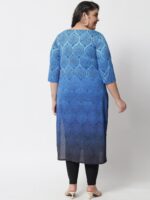 Amydus Plus Size Ethnic Motifs Printed Straight Kurta - Image 5