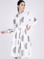 First Resort by Ramola Bachchan Floral Printed A-Line Cotton Kurta - Image 3
