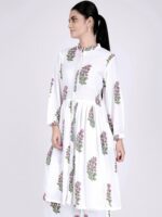 First Resort by Ramola Bachchan Floral Printed A-Line Cotton Kurta - Image 4