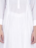 First Resort by Ramola Bachchan Panelled Mandarin Collar Cotton Kurta - Image 2