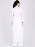 First Resort by Ramola Bachchan Panelled Mandarin Collar Cotton Kurta - Image 4