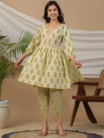 Readiprint Fashions Floral Printed Regular Pure Cotton Kurti with Dhoti Pants - Image 6