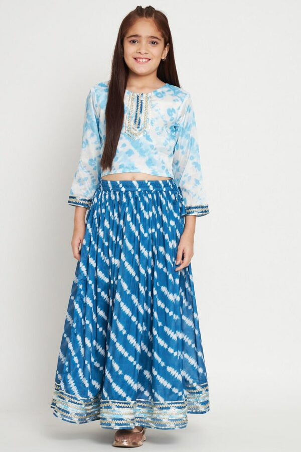 Readiprint Fashions Girls Tie and Dye Ready to Wear Lehenga Choli