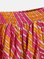 Readiprint Fashions Girls White & Pink Printed Ready to Wear Lehenga & Blouse With Dupatta - Image 6