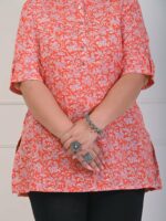 Swasti Floral Printed Pure Cotton Kurti - Image 2
