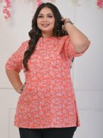 Swasti Floral Printed Pure Cotton Kurti - Image 3