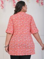 Swasti Floral Printed Pure Cotton Kurti - Image 4