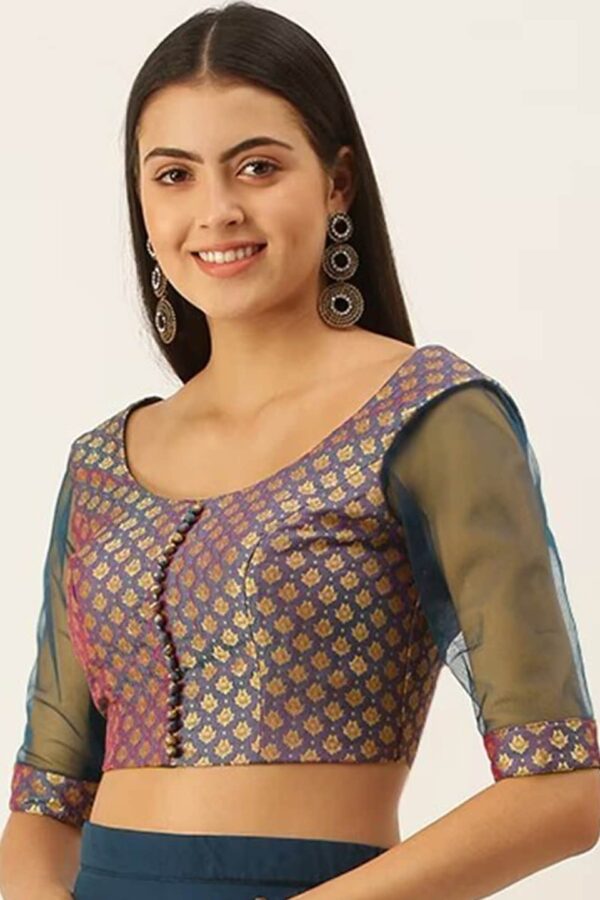 Ethnovog Jacquard Saree Blouse