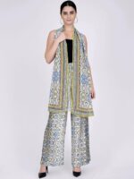 First Resort by Ramola Bachchan Ethnic Motifs Printed Ethnic Palazzos With Stole