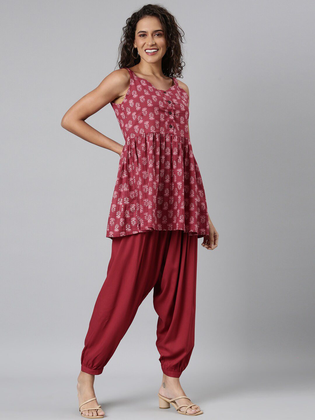 Go Colors Loose Fit Harem Pants - Absolutely Desi