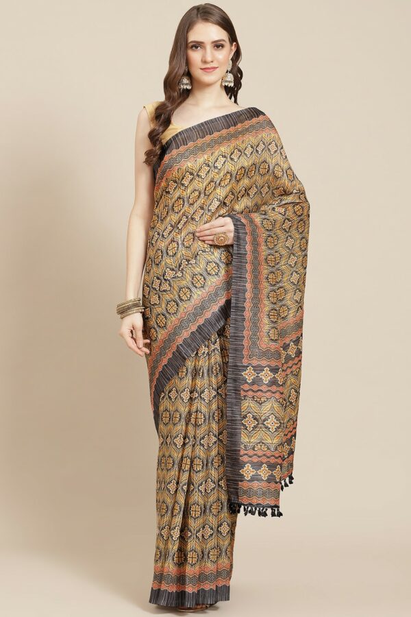 Grancy Yellow Ethnic Motifs Kanjeevaram Saree