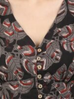Llajja Block Printed Pure Cotton Saree Blouse - Image 5