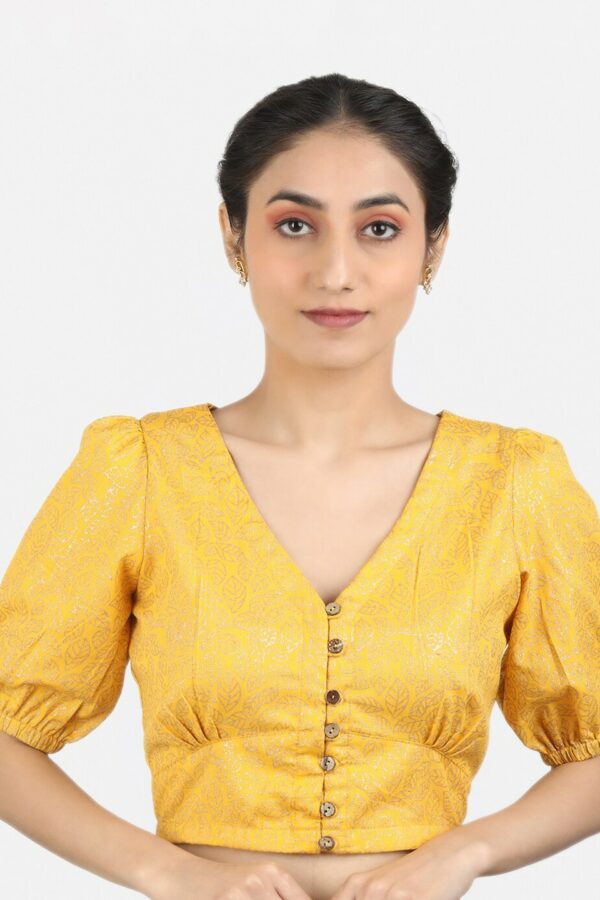 Llajja Printed Pure Cotton Non Padded Saree Blouse