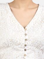 Llajja Printed Pure Cotton Non Padded Saree Blouse - Image 5