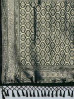Mitera Ethnic Motifs Woven Design Zari Silk Blend Banarasi Saree - Image 5