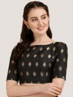 Oomph! Ethnic Motifs Woven Design Saree Blouse