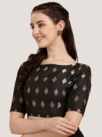 Oomph! Ethnic Motifs Woven Design Saree Blouse - Image 2