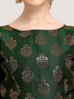 Oomph! Woven Design Boat Neck Saree Blouse - Image 4