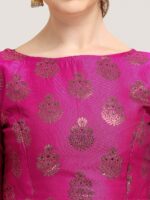 Oomph! Woven Design Boat Neck Saree Blouse - Image 4