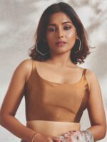 SALWAR STUDIO Taffeta Silk Sleeveless Saree Blouse